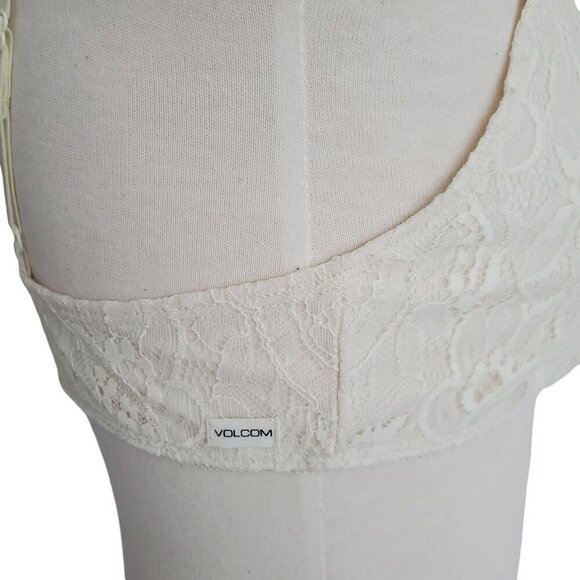 NWT VOLCOM Strappy Lace Bralette Stone Row Collection Stoned Rose (Off White) M - Picture 5 of 16